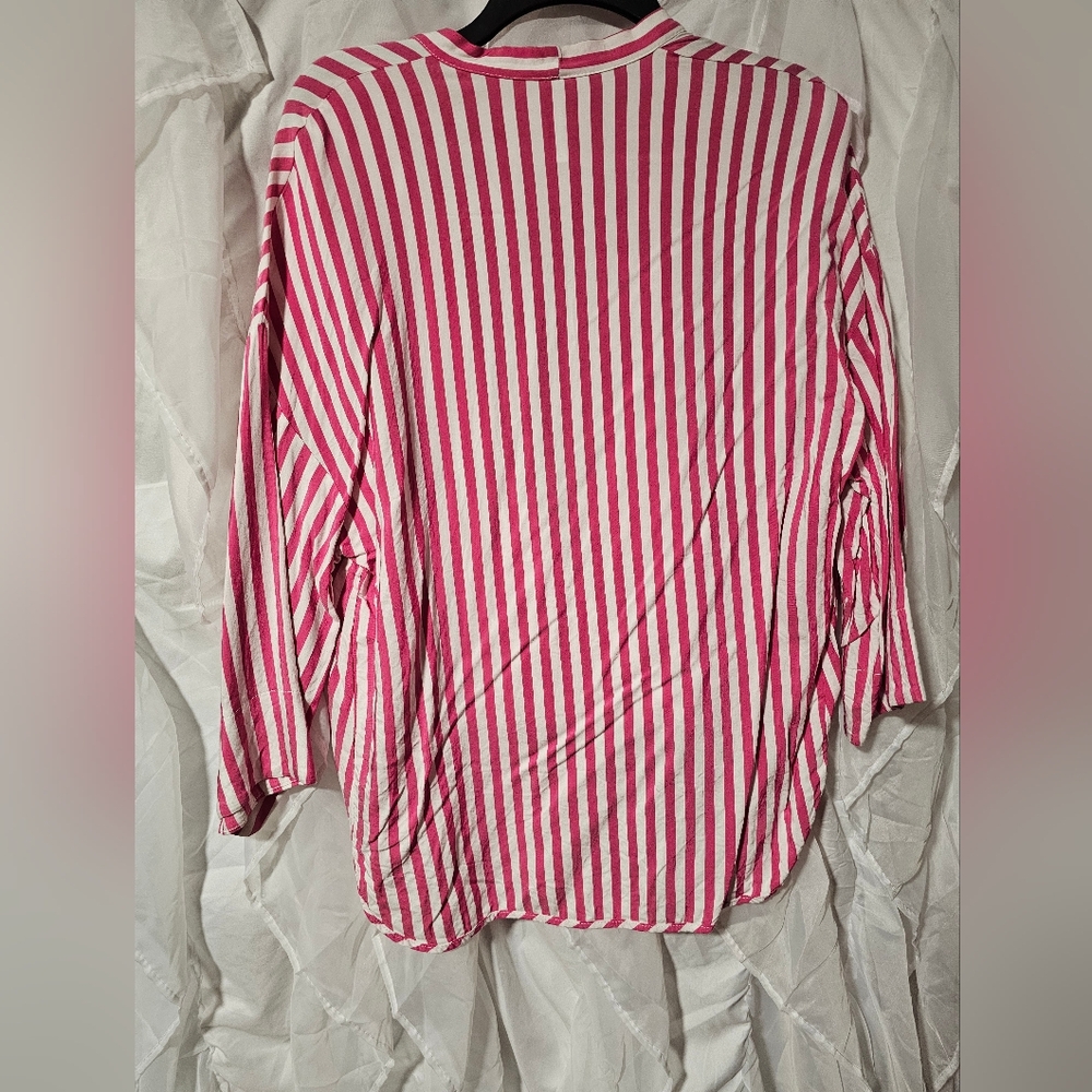 Imperial - made in Italy, size S, oversized, pink and white striped top - Picture 5 of 6